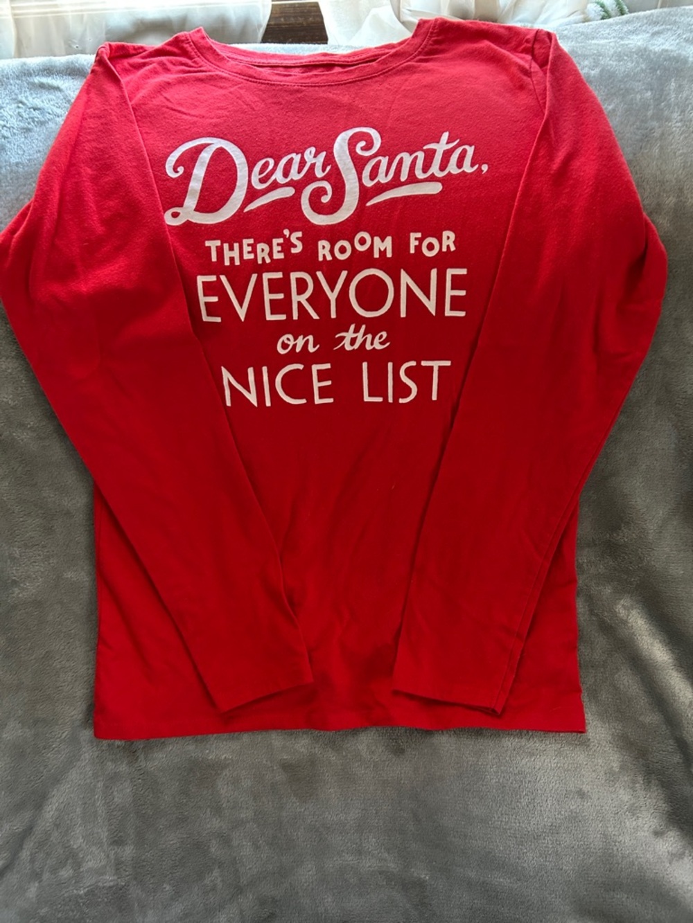 Cat & Jack Red Holiday Graphic Long Sleeve Tee